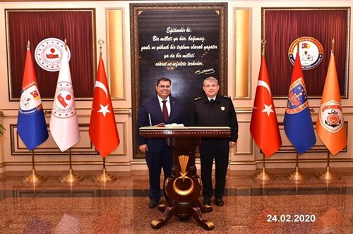 The Rector of Gebze Technical University and Head of Internal Security Strategies Department of Ministry of Interior Visit to the Presidency of GCGA